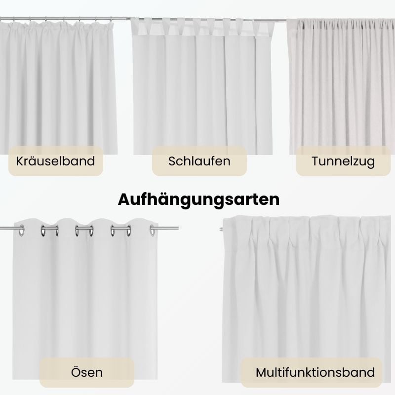 Thermovorhang - Unifarben Meliert – Bild 3