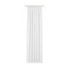 Weißer blickdichter Vorhang aus Polyester, längs gefaltet, für Fensterdekoration geeignet.