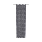 Blickdichter Vorhang mit Schlaufen - Blumenmuster