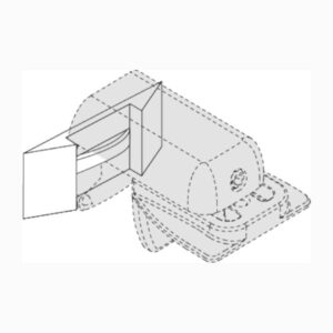 Dichtungspad für Klemmträger, zur Abdichtung von Plissees, aus flexiblem Material, zeigt Montageposition.