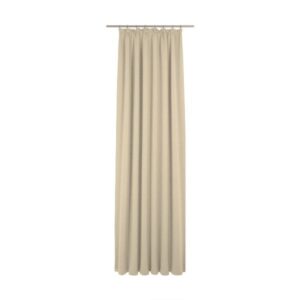 Beige Thermo-Universalmeliert Gardine mit Kräuselband, ideal für Fensterdekoration und Lichtregulierung.