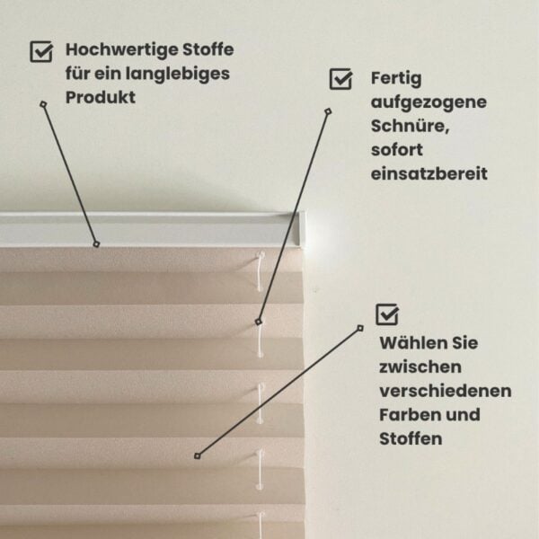 Blickdichtes Plissee - Basic Line – Bild 4