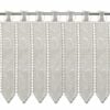 Scheibengardine mit Blumen-Stickmuster in Beige, dekorativ und lichtdurchlässig, ideal für Fensterdekoration.