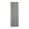 Blickdichter Vorhang mit floralem Muster in Schwarz und Grau, ideal für Fensterdekoration und Lichtschutz.