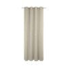 Beige blickdichte Gardine mit Wellenmuster und Ösen, ideal für Fensterdekoration.