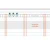 Detailaufnahme eines multifunktionalen Kräuselbands mit verdeckten Schlaufen in orange und grauem Hintergrund.