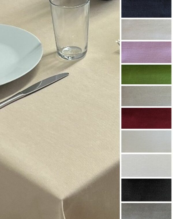 Damast-Tischdecke Nach Maß – Milano-Design In Champagner, 120x170 Cm – Bügelfrei & Waschbar