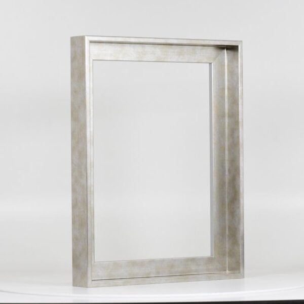 Schattenfugenrahmen in antiksilber, Profil L 24, elegantes Design für Bilder und Kunstwerke.