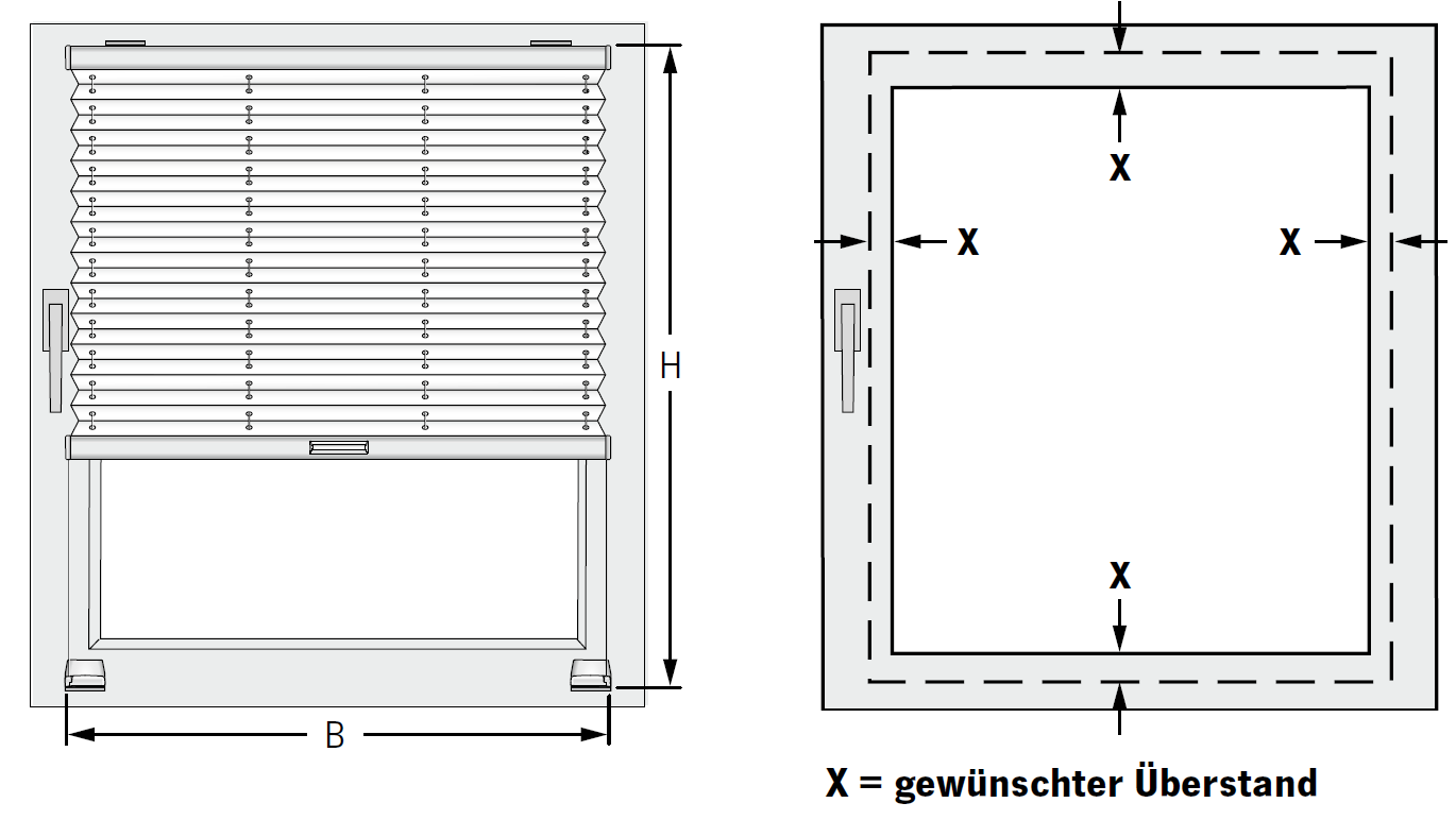 Rahmenmontage mit Wandwinkeln
