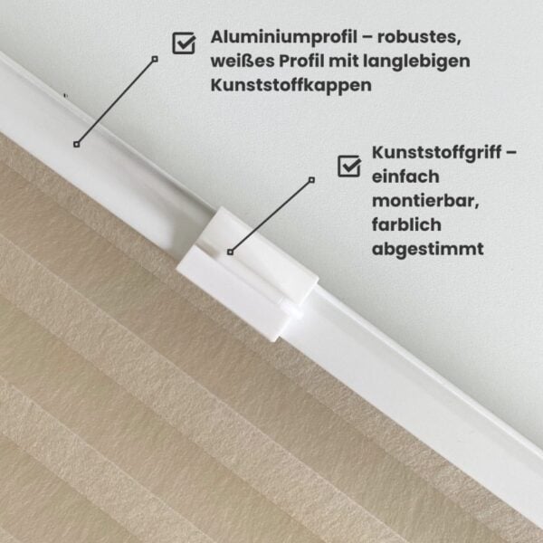 Blickdichtes Plissee Vlies - Basic Line – Bild 5
