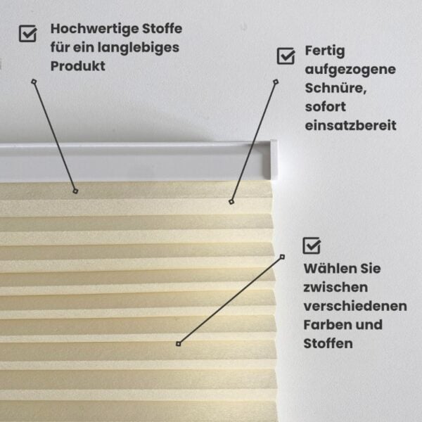 Blickdichtes Wabenplissee - Basic Line – Bild 6