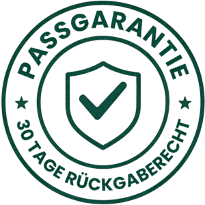 Siegel Passgarantie und 30 Tage Rückgaberecht