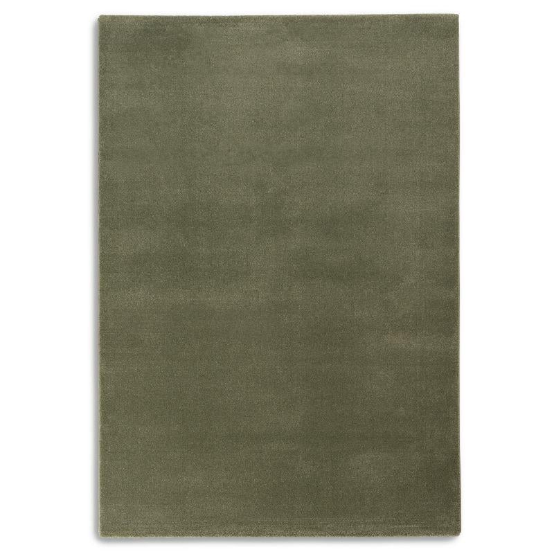 Mittelflor-Teppich in Unifarben Grün, 030, aus weichem Material