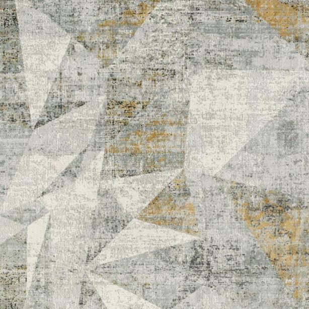 Kurzflor-Teppich im Vintage-Stil, grau-beige, Detailaufnahme