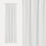 Transparente Gardine in Grau, 90 g/m², aus leichtem Stoff, blickdicht, für Fensterdekoration