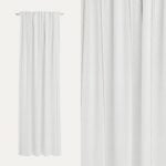 Transparente Gardine in Taupe mit leichter Faltenbildung, aus transparentem Stoff, für Fensterdekoration