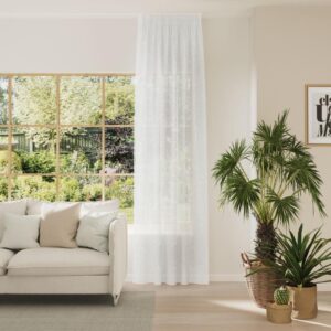 Transparente Gardine - Blattmuster