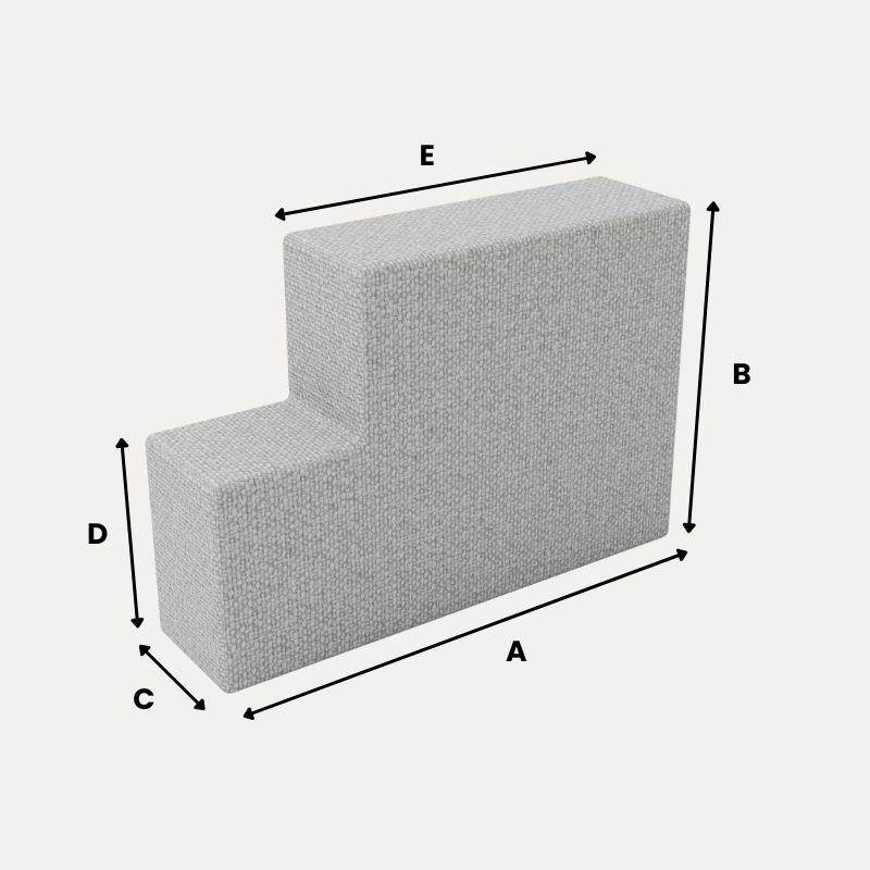 Polster nach Maß - Rechteck mit Eckausschnitt