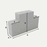 Polster nach Maß - Rechteck mit zwei Eckausschnitten