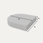 Polster nach Maß - Rechteck mit Halbkreis