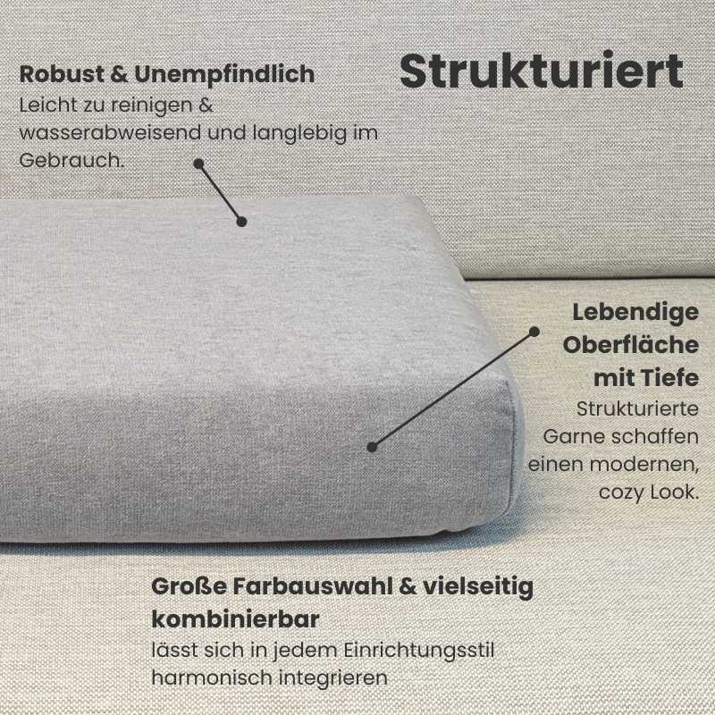 Polster nach Maß - Rechteck mit zwei Eckausschnitten – Bild 6