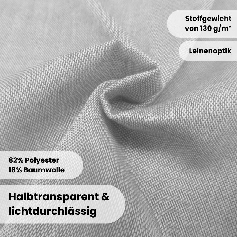 Halbtransparenter Vorhang - Unifarben – Bild 2