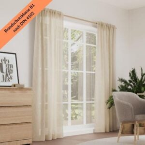 Halbtransparenter Brandschutzvorhang - Rustikal Strukturiert