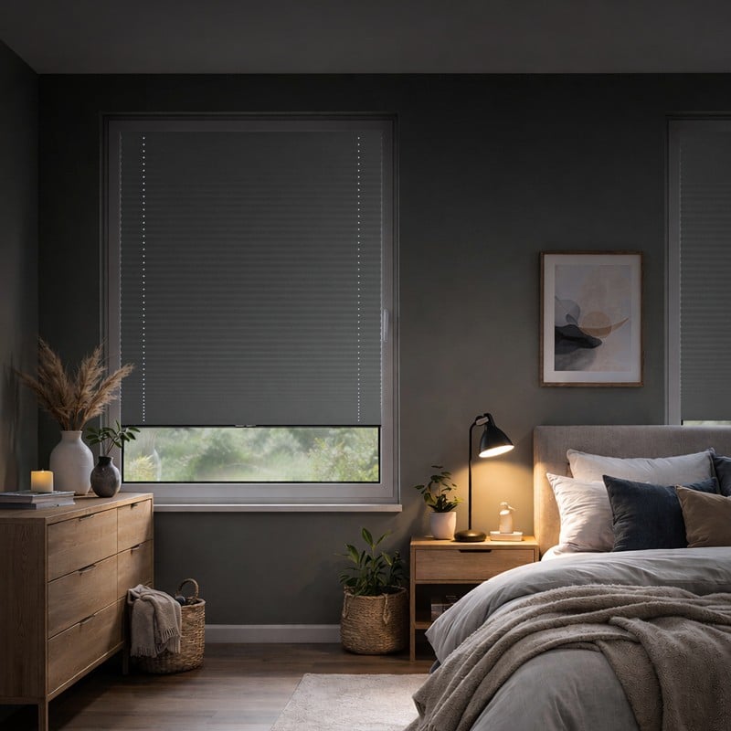 Dim-Out-Plissee Pearl der Comfort Line am Fenster